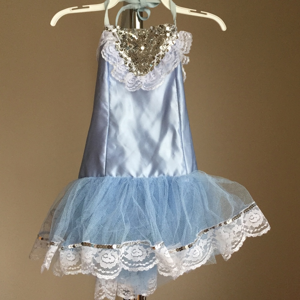 Light Blue Girls Ballet Costume with tutu!
